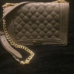 Bebe olive green clutch purse